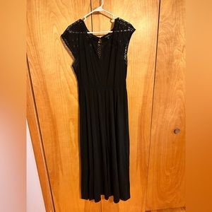TORRID Size 1 black maxi dress with lace cutout details
